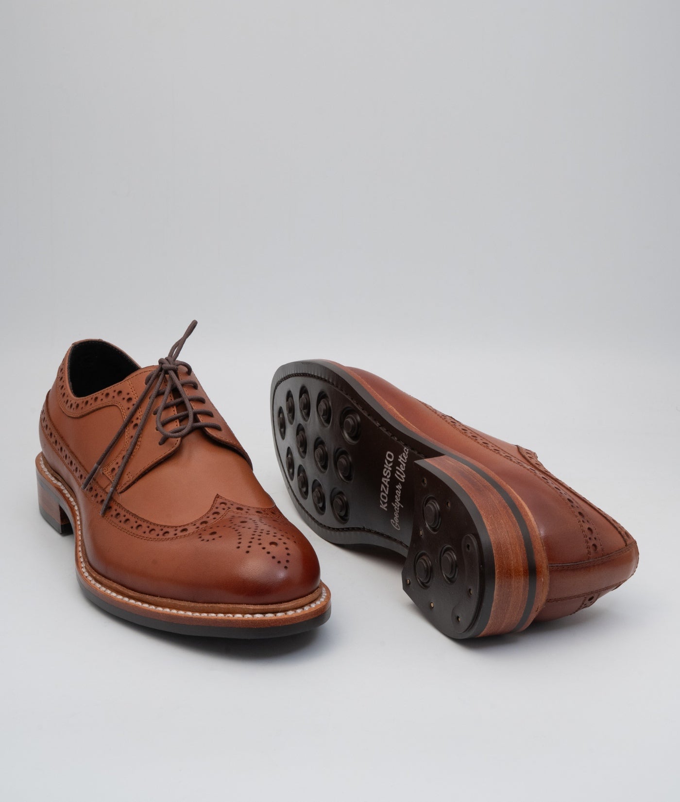 Hand-Welted Tan Longwing Blucher
