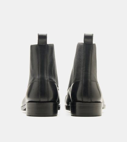 Hand-Welted Black Balmoral Boots