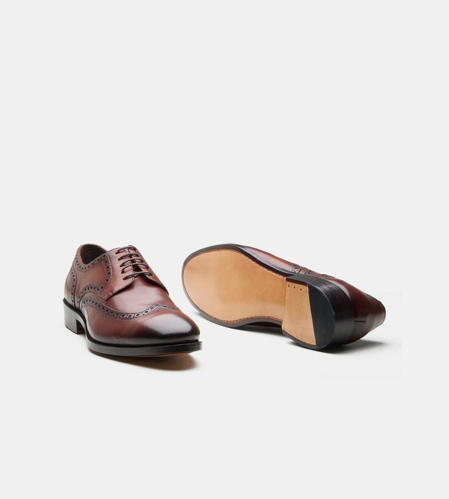 Hand-Welted British Tan Wingtip Derby Shoe