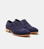 Hand-Welted Navy Suede Wingtip Dress Oxfords
