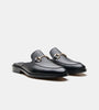 Hand-Welted Black Milled Horse-bit Mules