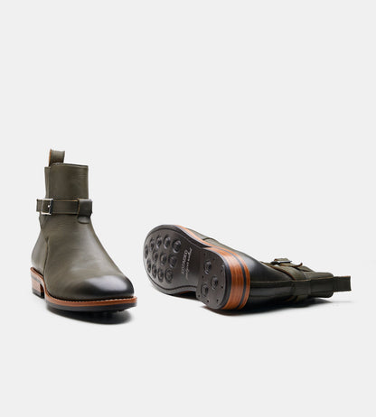 Hand-Welted Full Grain Olive Jodhpur Boot