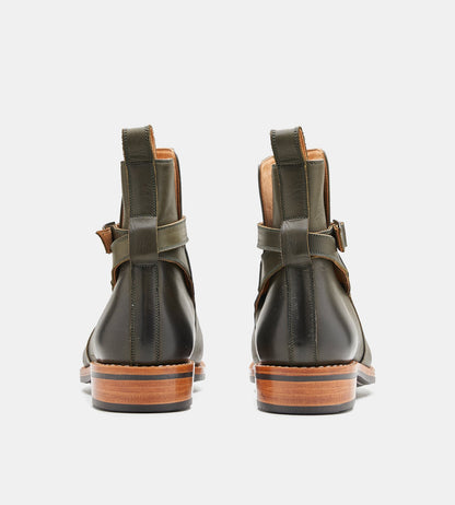 Hand-Welted Full Grain Olive Jodhpur Boot