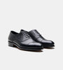 Hand-Welted Semi Brogue Black Captoe Oxfords
