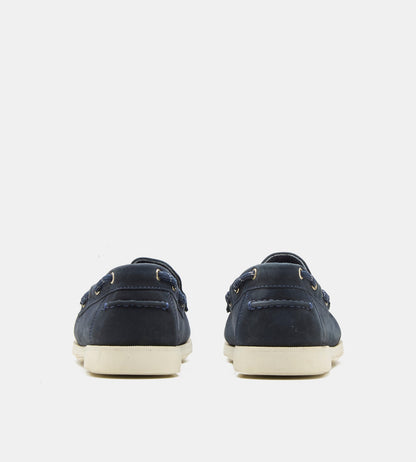 Blake Stitched Navy Nubuck Slip-Ons