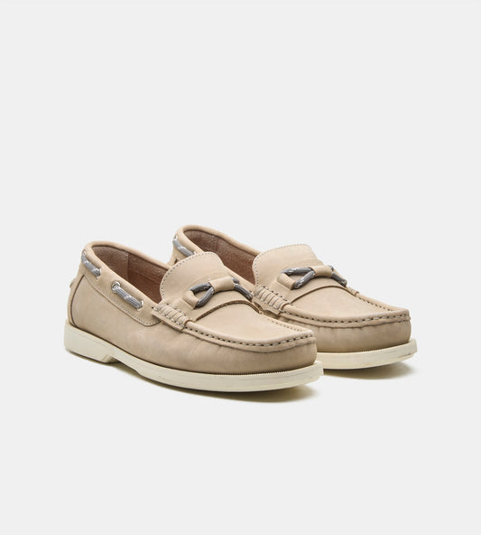 Blake Stitched Grey Nubuck Slip-ons