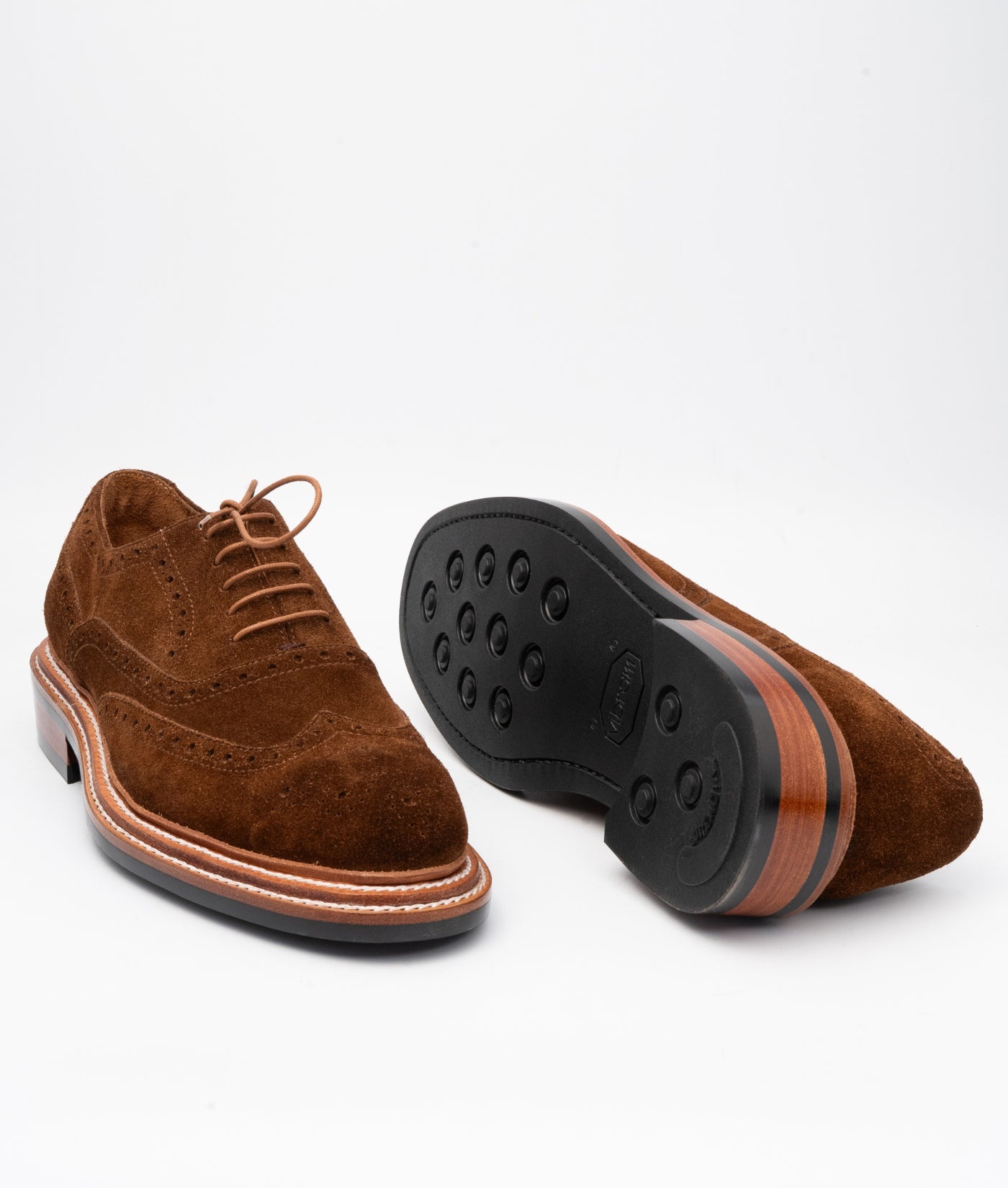 Hand-Welted CF Stead's Suede Wingtip Oxfords
