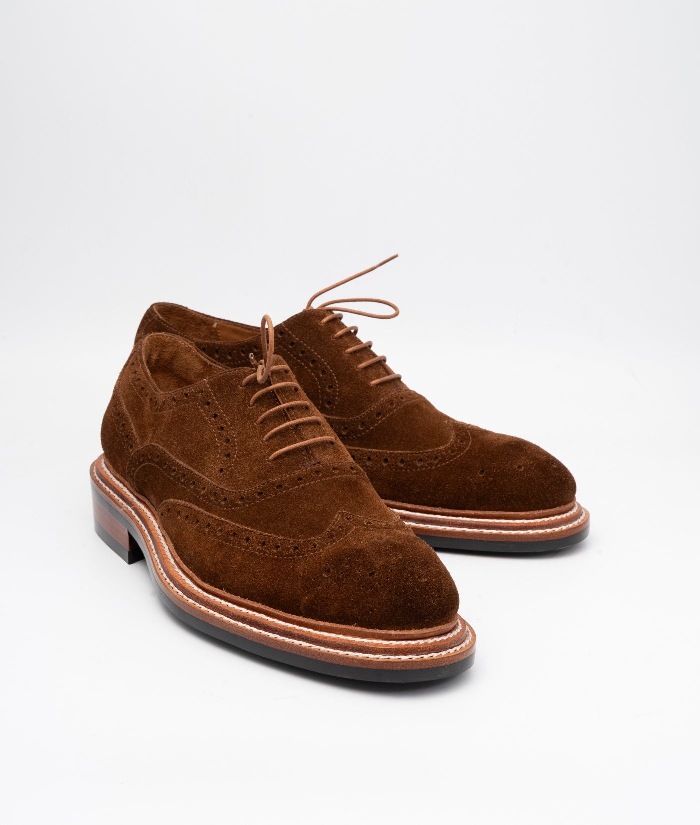 Hand-Welted CF Stead's Suede Wingtip Oxfords