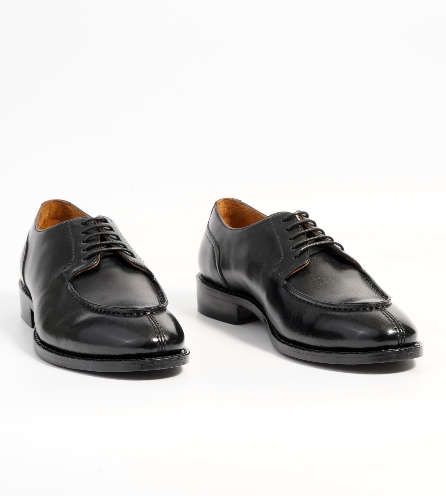 Hand-Welted Black Split Toe Derby