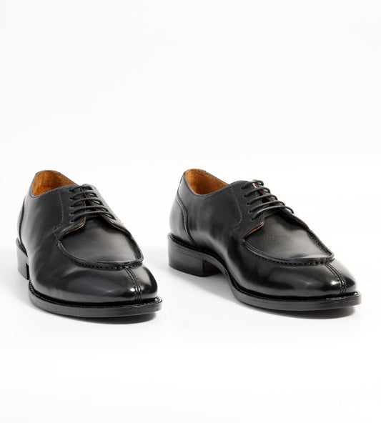 Hand-Welted Black Split Toe Derby