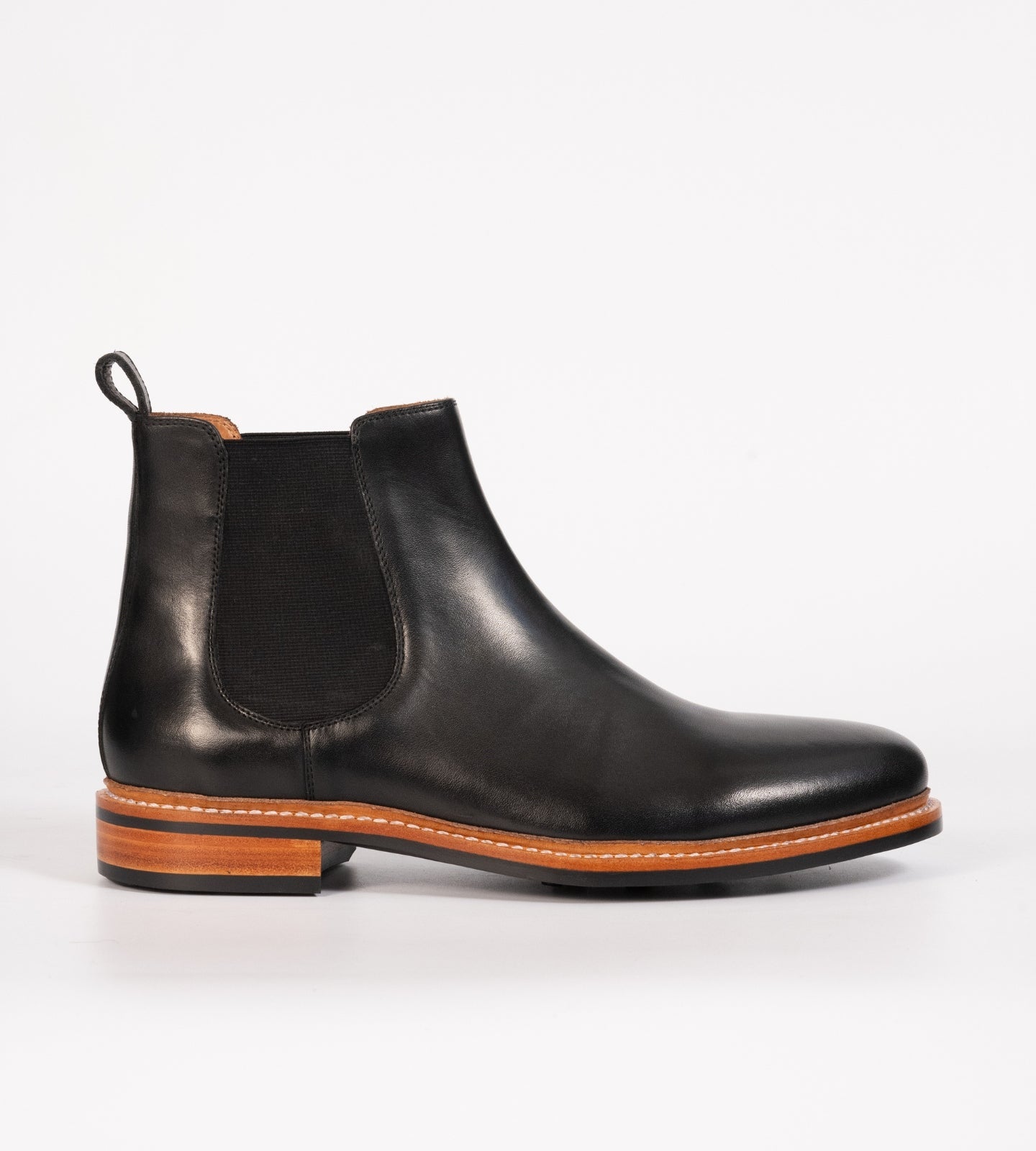 Hand-Welted Black Chelsea Boot
