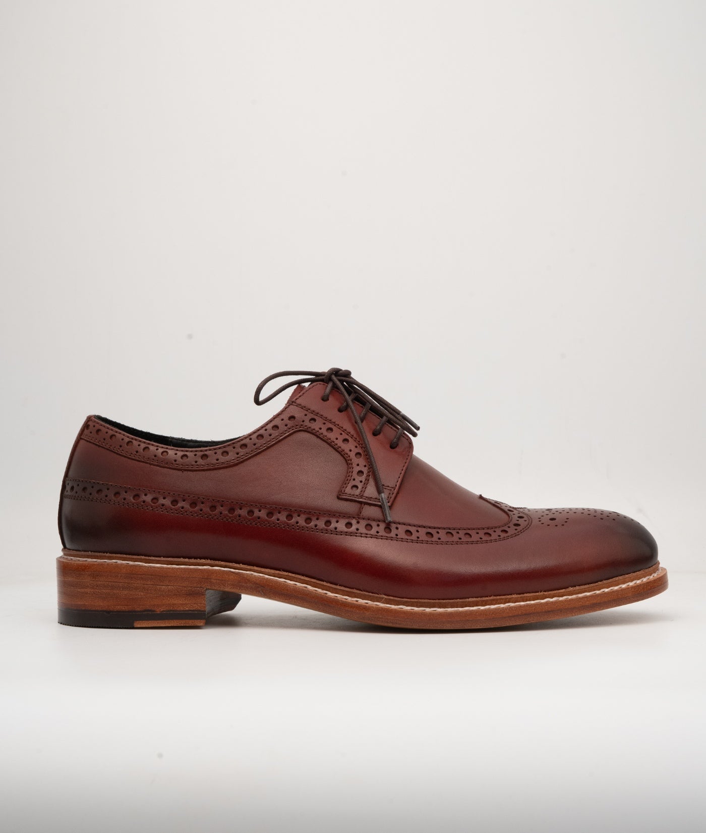 Hand-Welted Burgundy Longwing Blucher