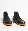 Hand-Welted Black Oiled Leather Moctoe Boot