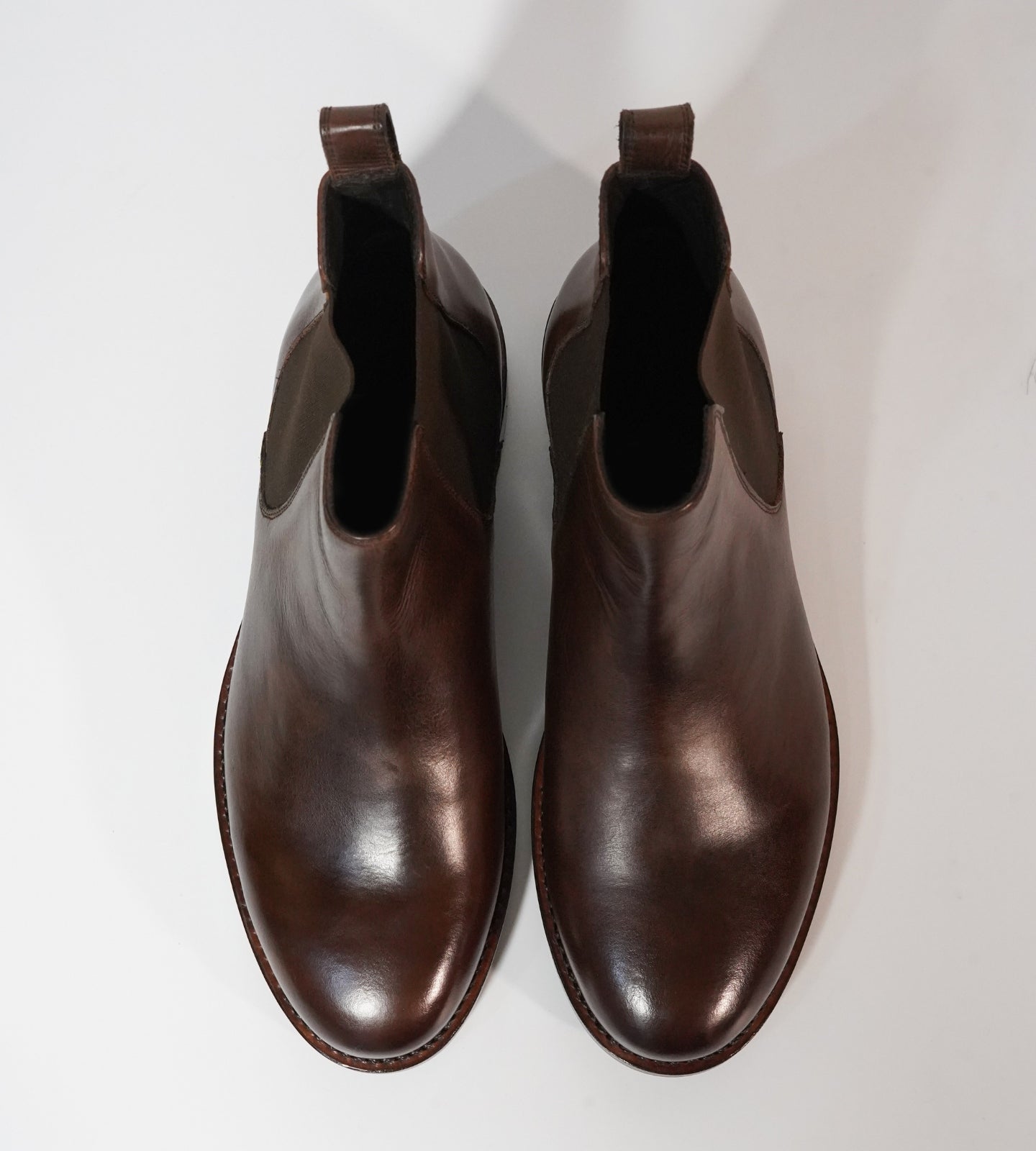 Hand-Welted Brown Oiled Leather Chelsea Boot