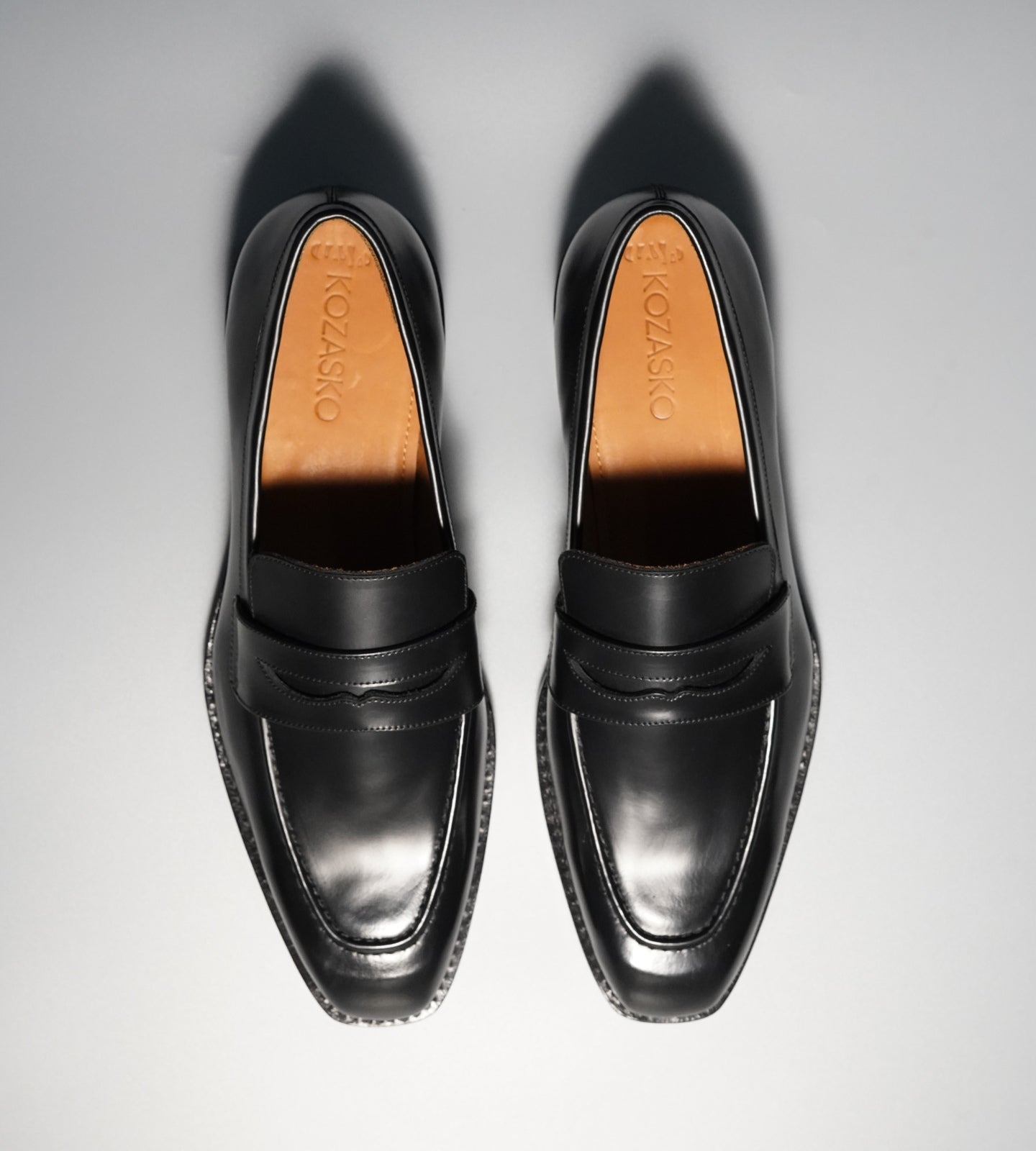 Hand-Welted Michigan Calf Chisel Toe Penny Loafer