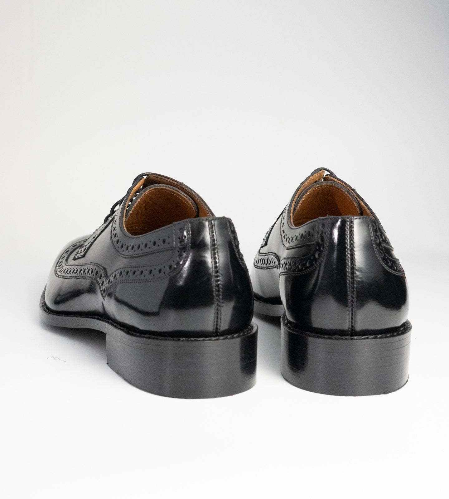 Michigan Black Calf Chiselled Toe Wingtip Derby Shoe