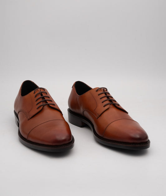 Hand-Welted Tan Captoe Derby