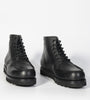 Hand-Welted Black Oiled Leather Moctoe Boot