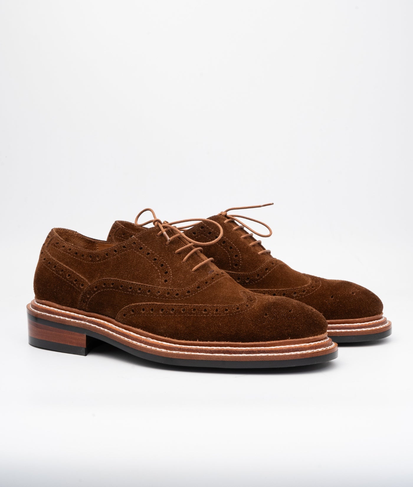 Hand-Welted CF Stead's Suede Wingtip Oxfords