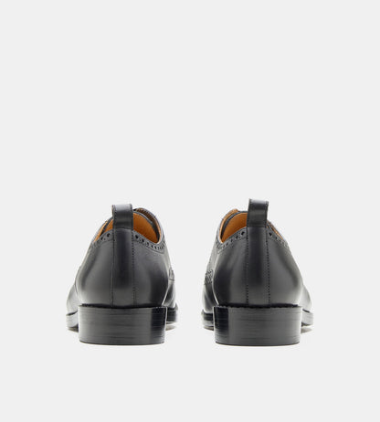 Hand-Welted Black Wingtip Derby