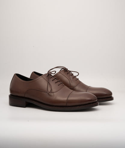 Classic Hand-Welted Brown Captoe Oxford