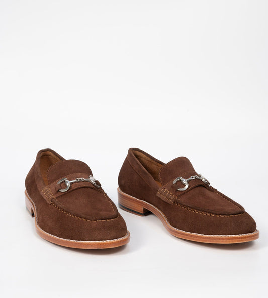 HandWelted Horsebit Suede Slip ons