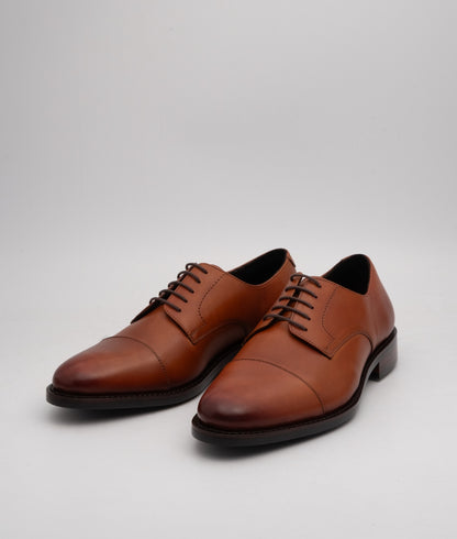 Hand-Welted Tan Captoe Derby
