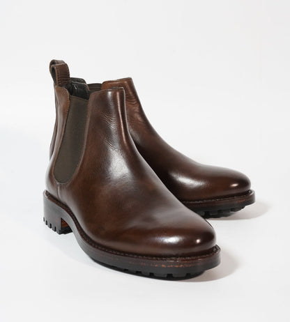 Hand-Welted Brown Oiled Leather Chelsea Boot