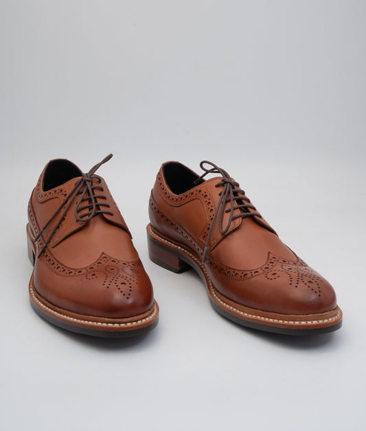 Hand-Welted Tan Longwing Blucher