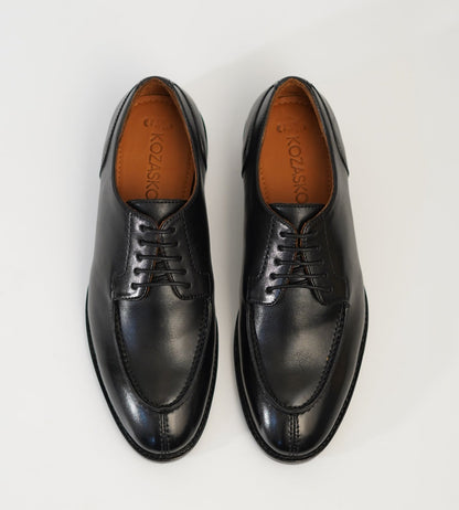 Hand-Welted Black Split Toe Derby