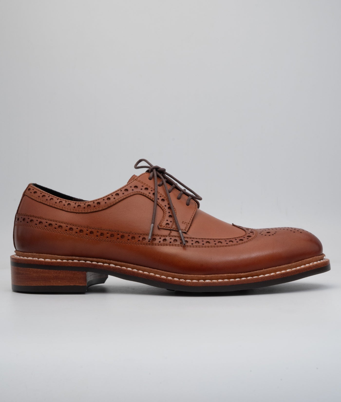 Hand-Welted Tan Longwing Blucher