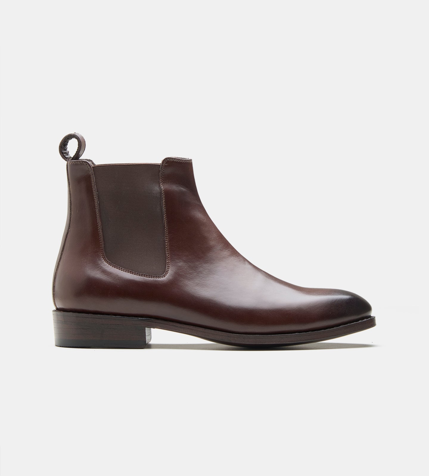 Hand-Welted Brown Wholecut Chelsea Boot