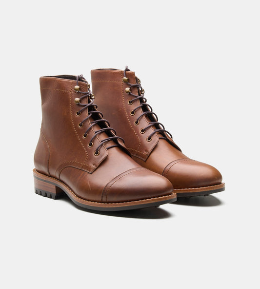 Hand Welted Miracle Tan Pull-up Captoe Boot