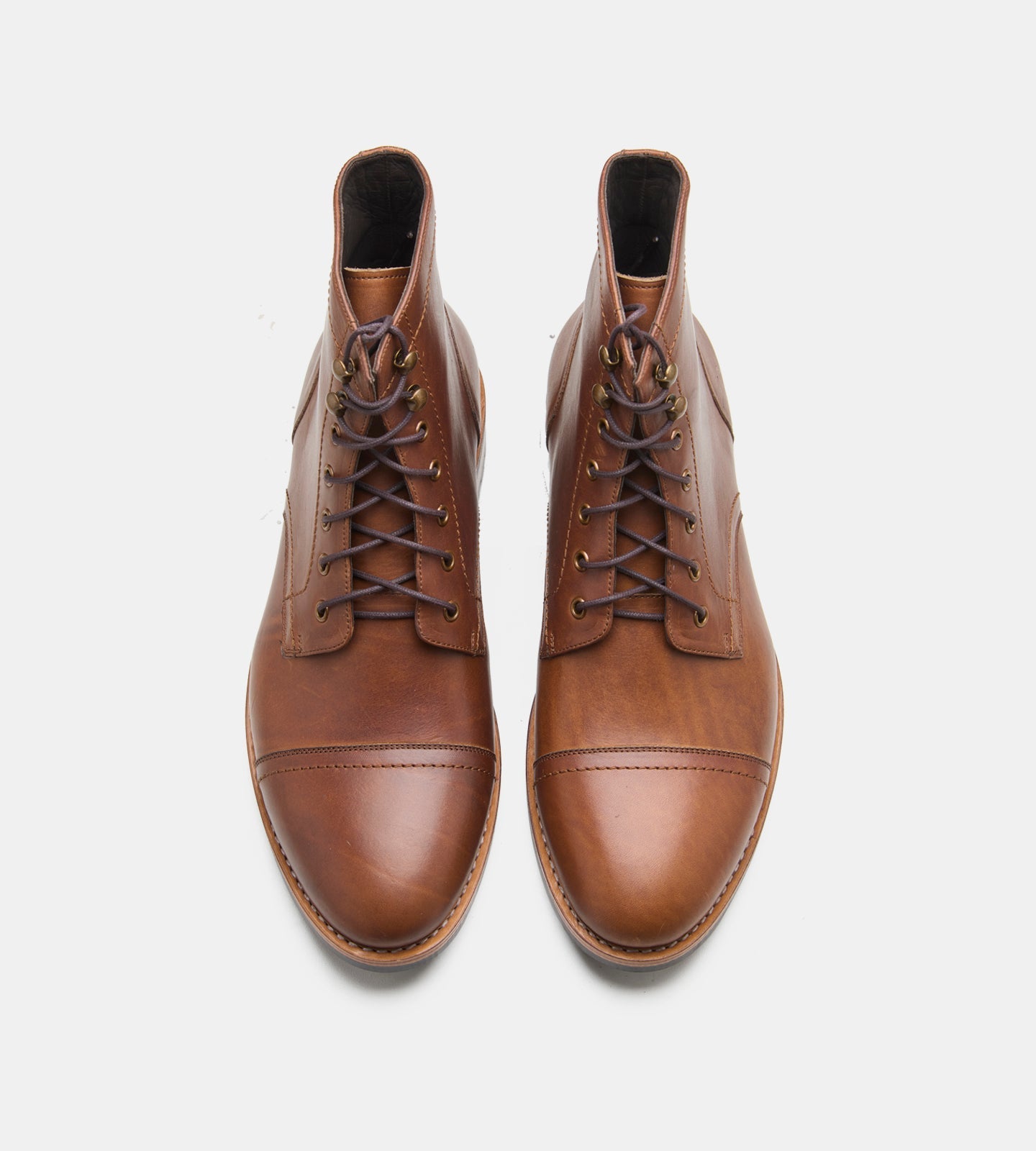 Hand Welted Miracle Tan Pull-up Captoe Boot