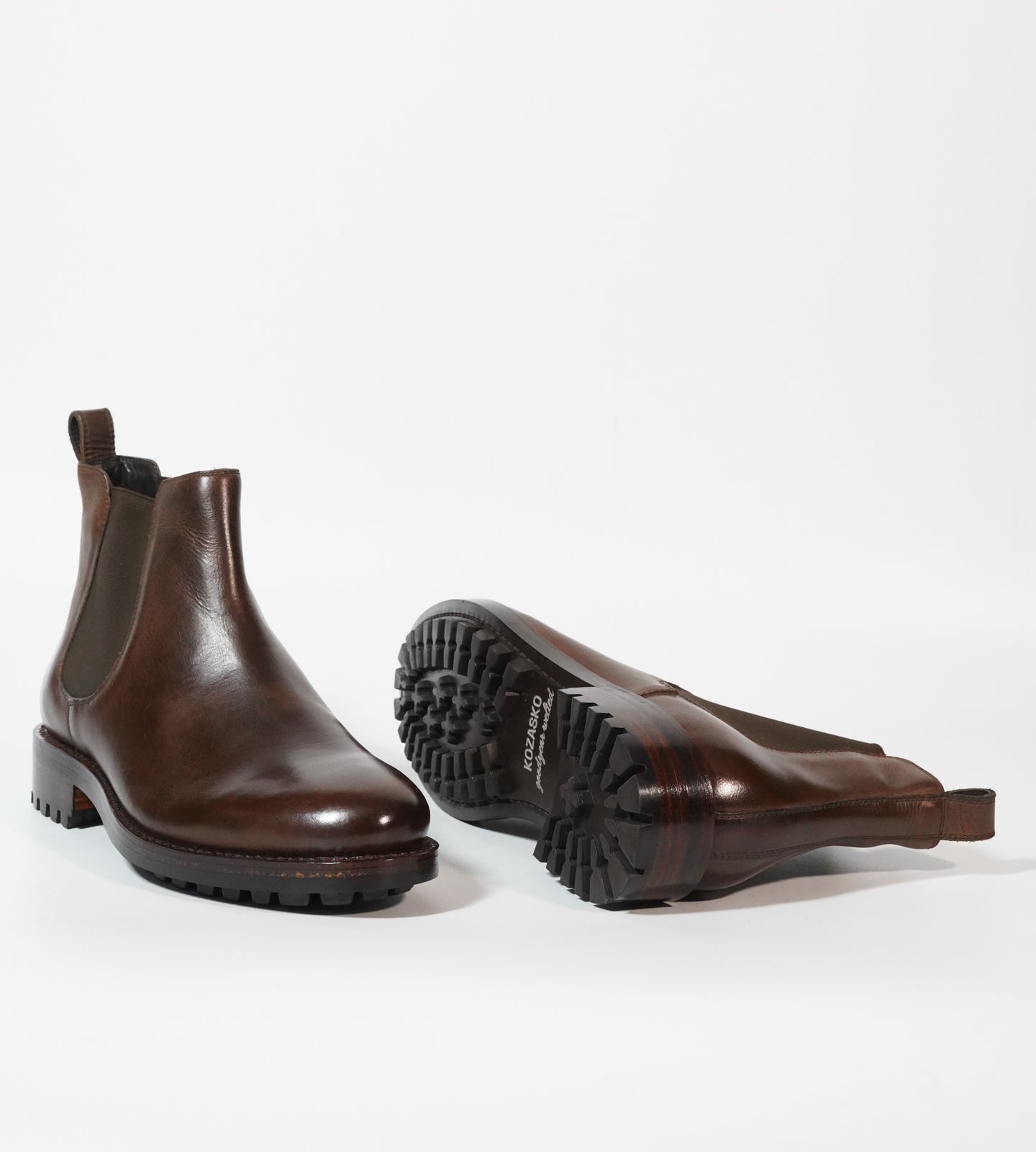 Hand-Welted Brown Oiled Leather Chelsea Boot