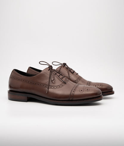 Hand-Welted Brown Adelaide Oxfords