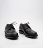 Hand-Welted Classic Black Longwing Blucher Shoe