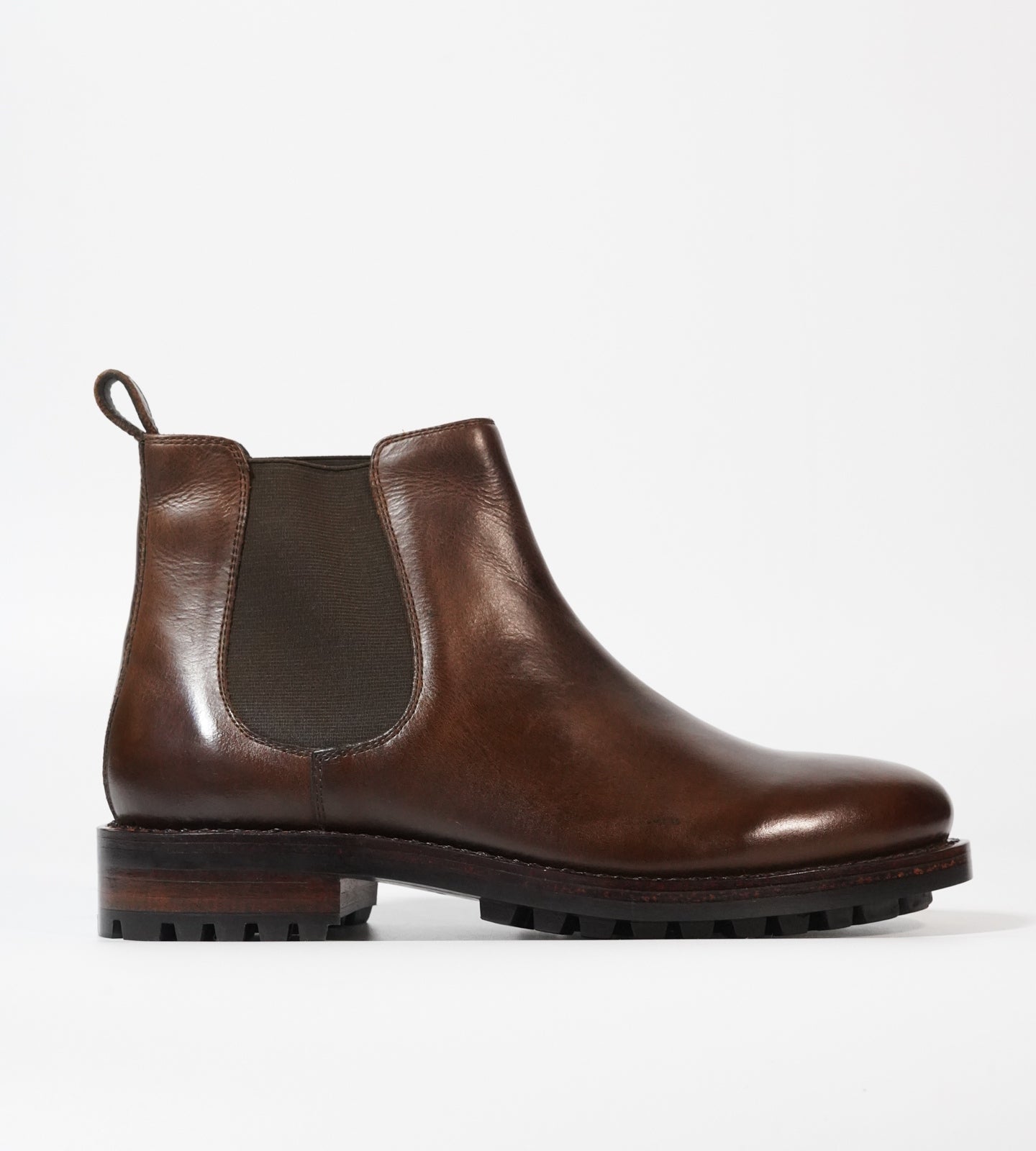 Hand-Welted Brown Oiled Leather Chelsea Boot