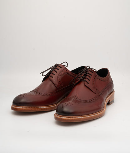 Hand-Welted Burgundy Longwing Blucher