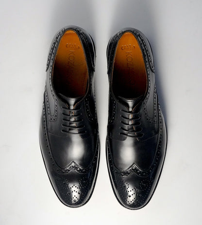 Michigan Black Calf Wingtip Derby Brogues