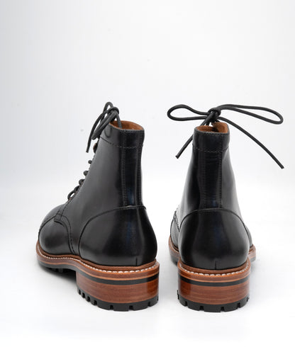 Hand-Welted Classic Black Captoe Boot