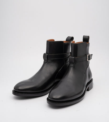Hand Welted Classic Black Jodhpur Boot
