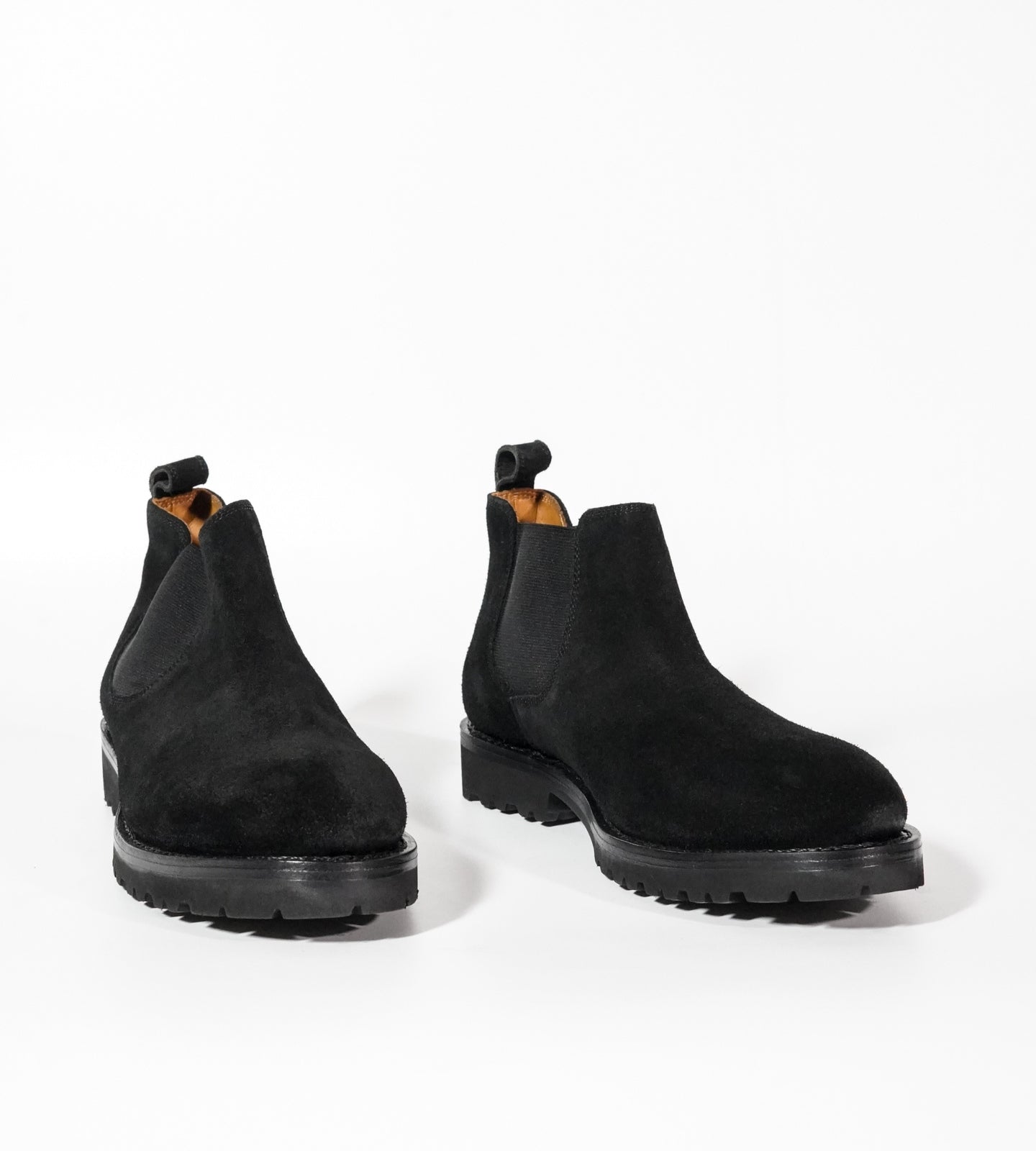 Hand-Welted Comfort Black Suede Chelsea Boot
