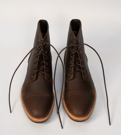 Hand-Welted Brown Oiled Leather Captoe Boot