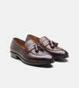Hand-Welted Brown Tassel Loafers