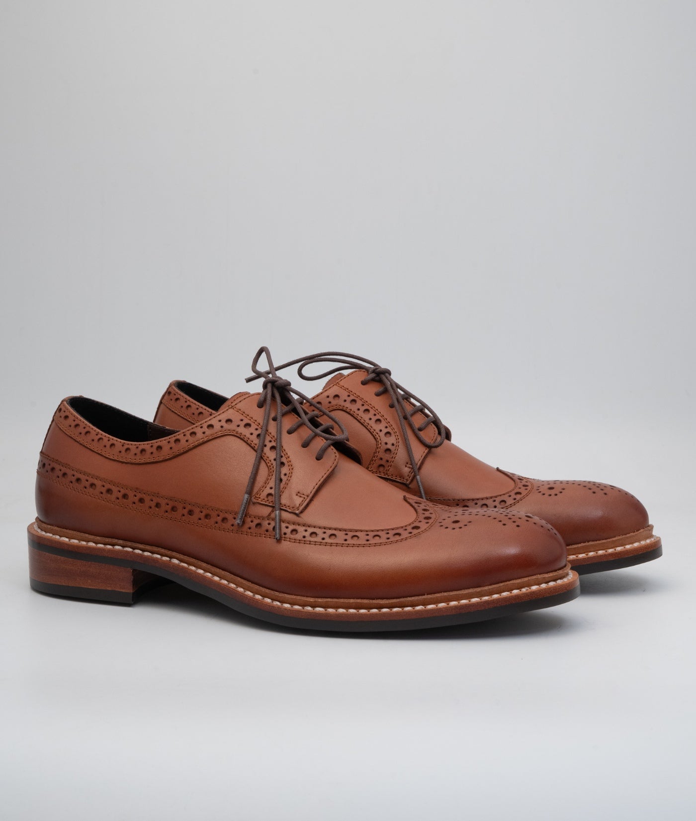 Hand-Welted Tan Longwing Blucher