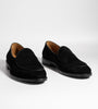 Hand-Welted Black Suede Belgian Loafer