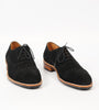 Classic Hand-Welted Black Suede Captoe Oxfords