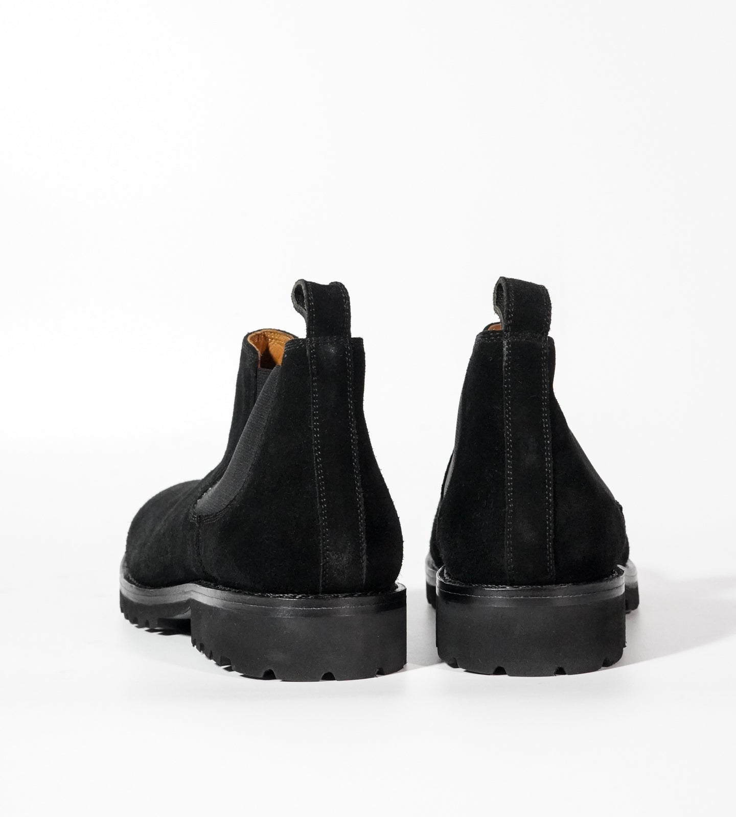 Hand-Welted Comfort Black Suede Chelsea Boot