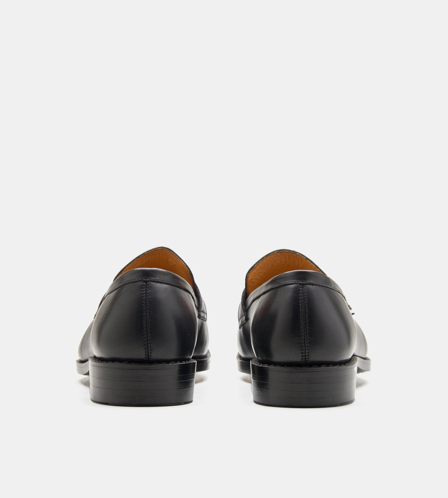 Hand-Welted Black Penny Loafer